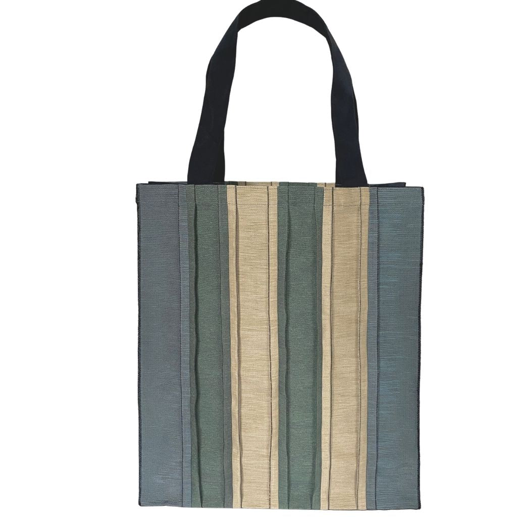 Large Tote Bag- Blue, Green & Beige Solid Colors