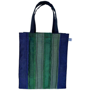 Large Tote Bag- Blue & Green Solid Colors