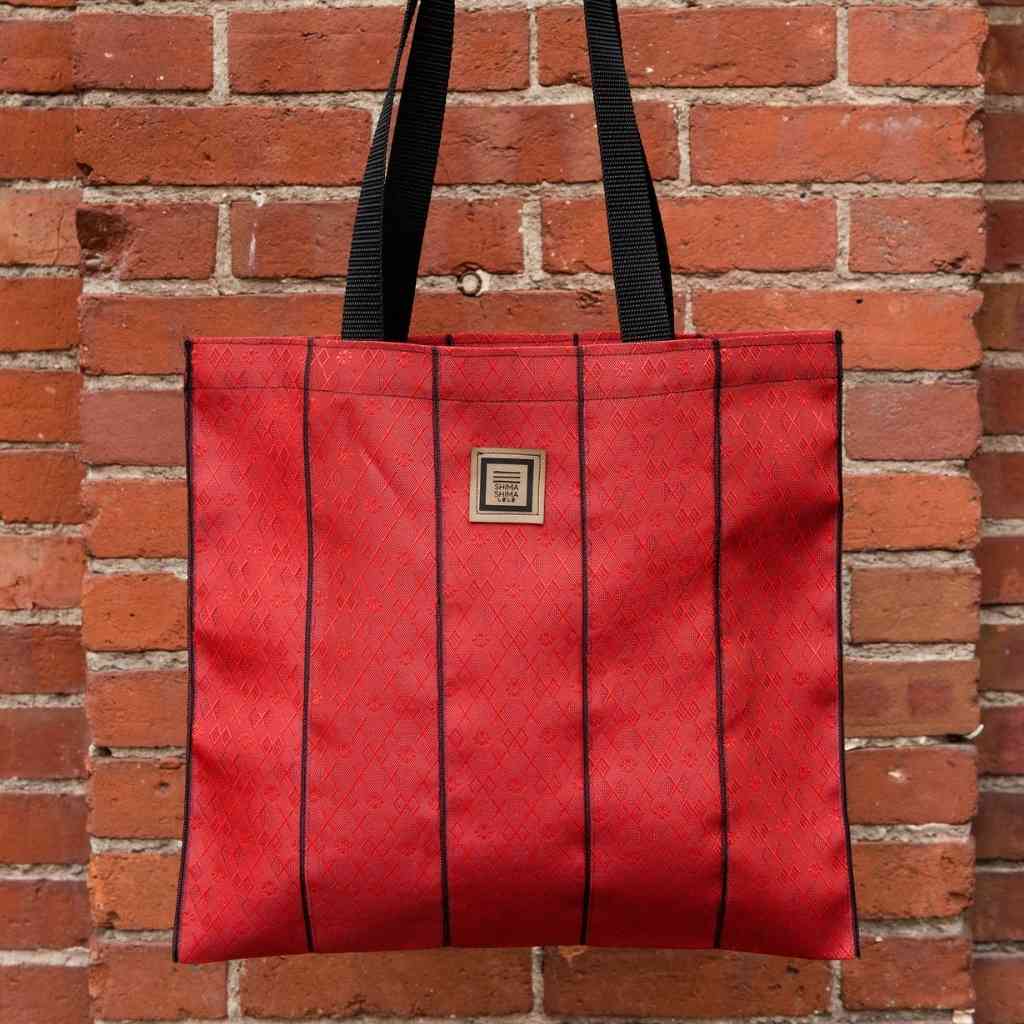 Strap & Shoulder Musafir Canvas Red Tote Bag